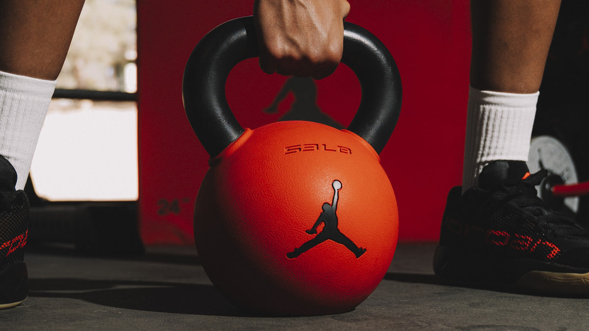Jordan Strength Rubber Coated Kettlebell - Oversized Handle Window