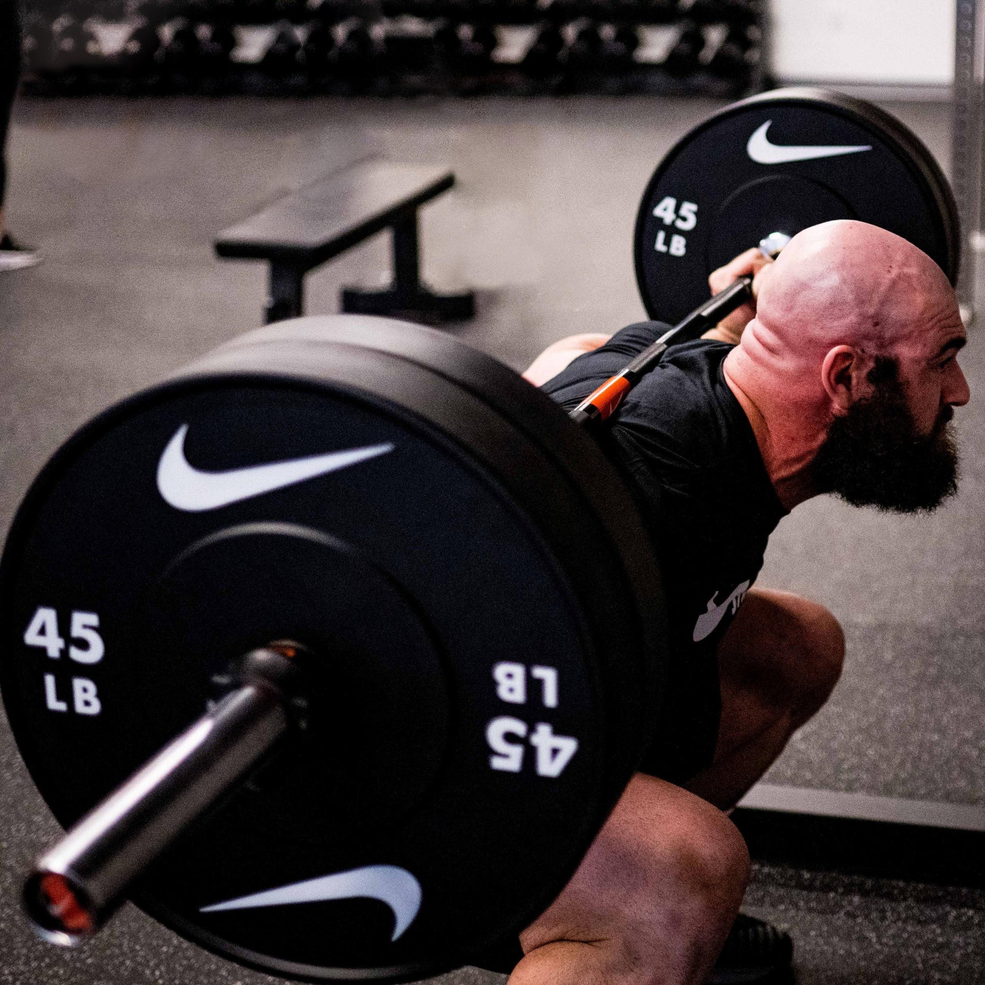 Nike 1972 Power Bar / Power Stripe SWOOSH / Nike Black Bumper Plates