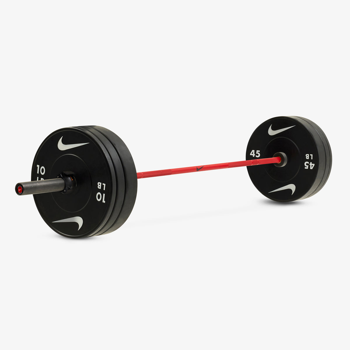 20 kg Nike Strength Shield - Red Swoosh / Nike Black Bumper Plates / Black/Orange