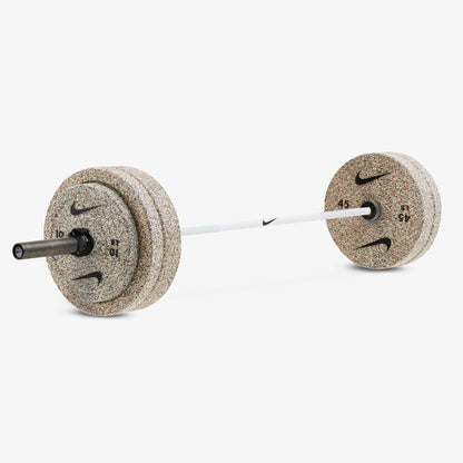 20 kg Nike Strength Shield - White Swoosh / Nike Grind Bumper Plates / Black/White