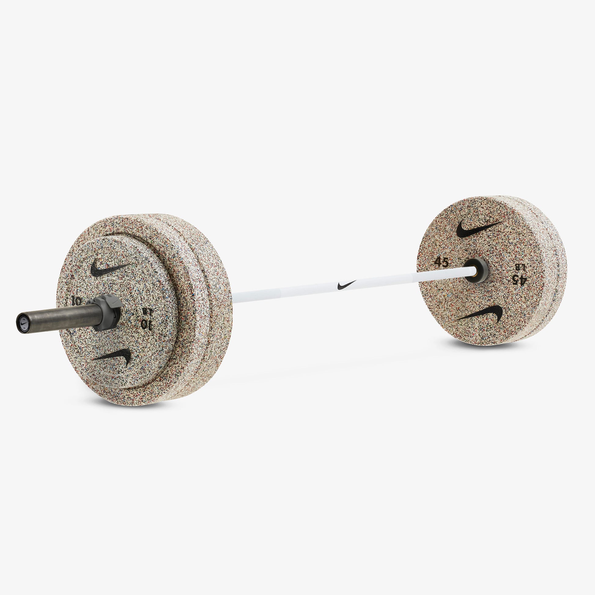 20 kg Nike Strength Shield - White Swoosh / Nike Grind Bumper Plates / Grey/Black