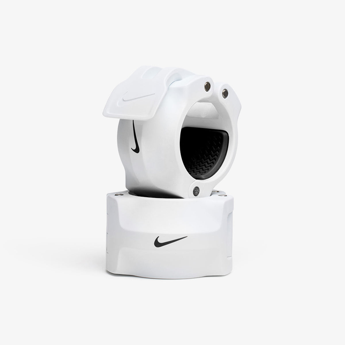 20 kg Nike Strength Shield - White Swoosh / Nike Grind Bumper Plates / White/Black | 20 kg Nike Strength Shield - White Swoosh / Nike Black Bumper Plates / White/Black