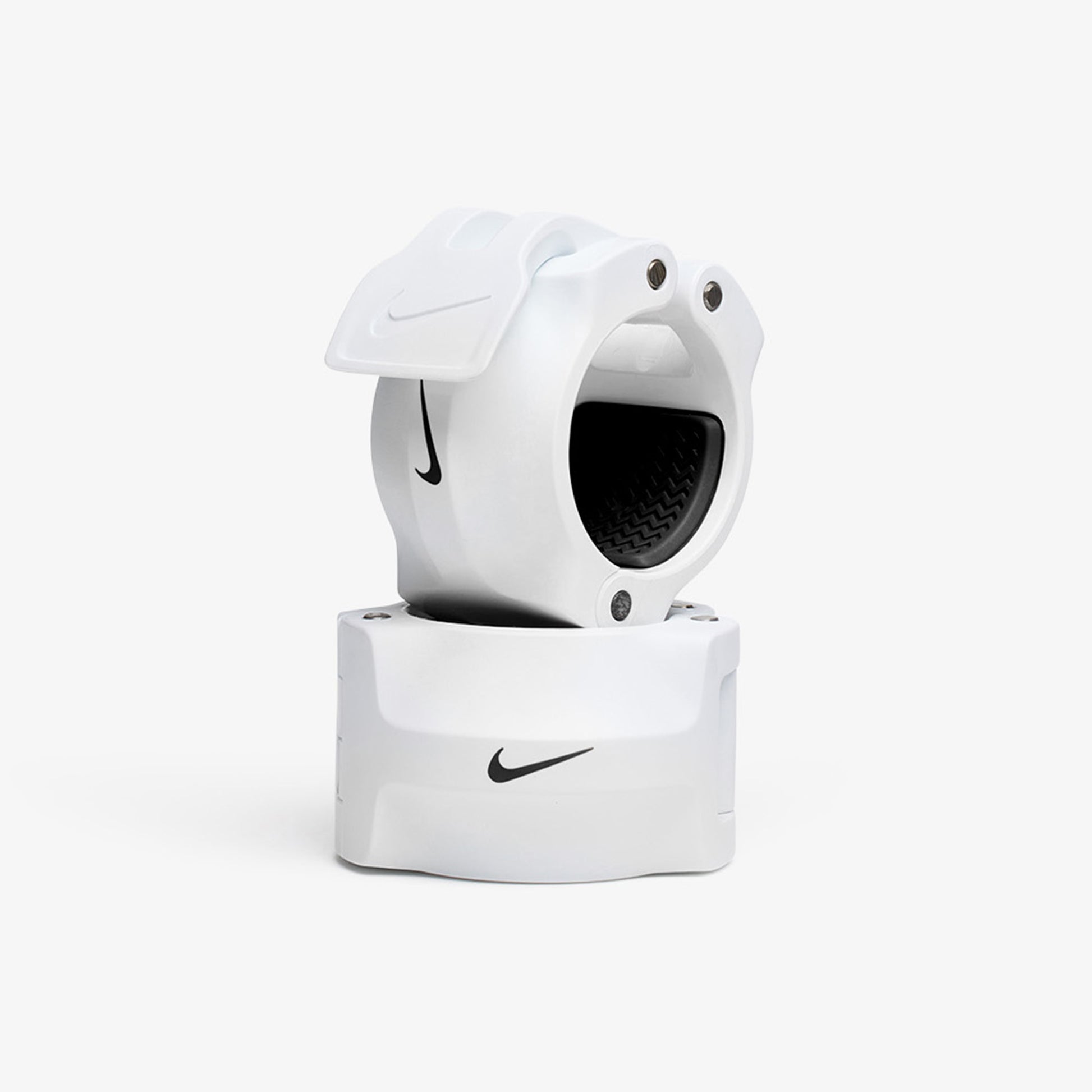 20 kg Nike Strength Shield - White Swoosh / Nike Grind Bumper Plates / White/Black | 20 kg Nike Strength Shield - White Swoosh / Nike Black Bumper Plates / White/Black