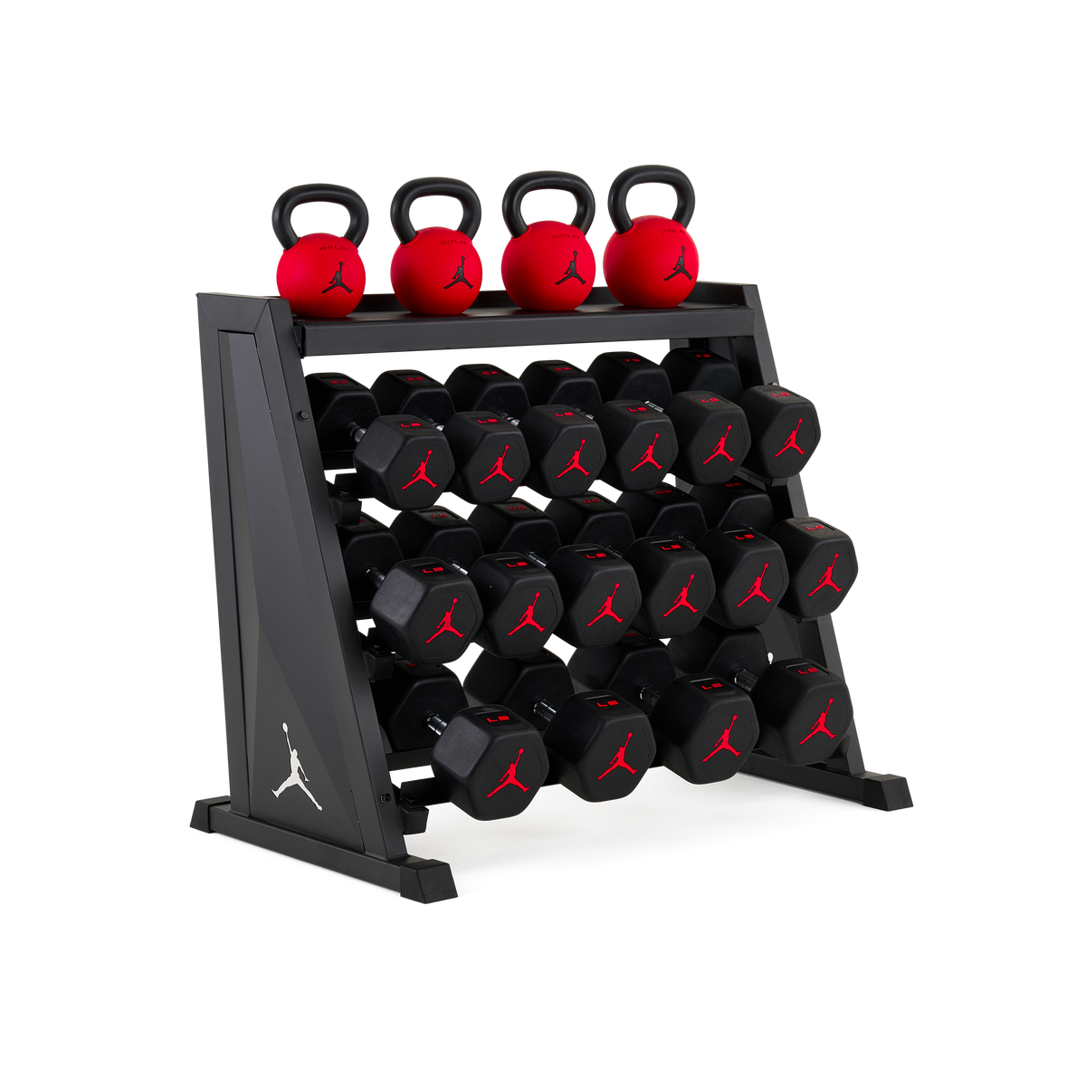 Jordan Strength Kettlebell & Dumbbell 4-Tier Rack