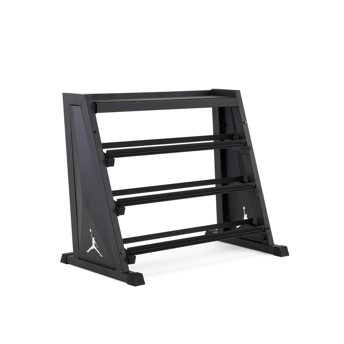 Jordan Strength Kettlebell & Dumbbell 4-Tier Rack, shown empty | ALL