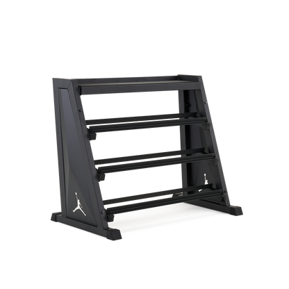Jordan Strength Kettlebell & Dumbbell 4-Tier Rack, shown empty | ALL