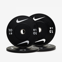 Nike Black Bumper Plates (10 and 15 lb pairs)